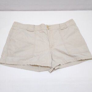 Baileys Point Shorts Size 14 Mid Rise Beach Shorts Beige Relaxed Fit Casual Wear